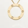 Love-Halskette, 3 Diamanten – Gelbgold, Diamanten – Cartier