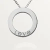 Love-Halskette, 3 Diamanten – Weißgold, Diamanten – Cartier