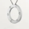 Love-Halskette, 3 Diamanten – Weißgold, Diamanten – Cartier