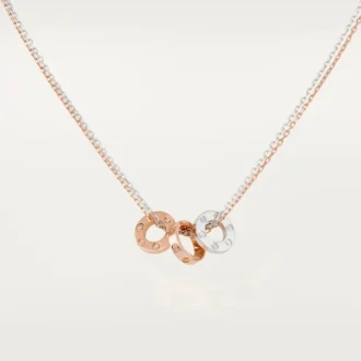 Love-Halskette, 6 Diamanten – Roségold, Weißgold, Diamanten – Cartier