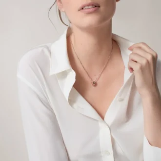 Love-Halskette, 6 Diamanten – Roségold, Weißgold, Diamanten – Cartier