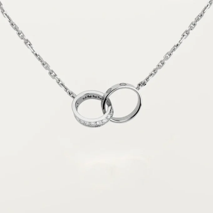 Love-Halskette, Diamanten – Weißgold, Diamanten – Cartier