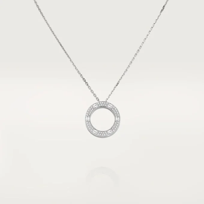 Love-Halskette, mit Diamanten besetzt – Weißgold, Diamanten – Cartier
