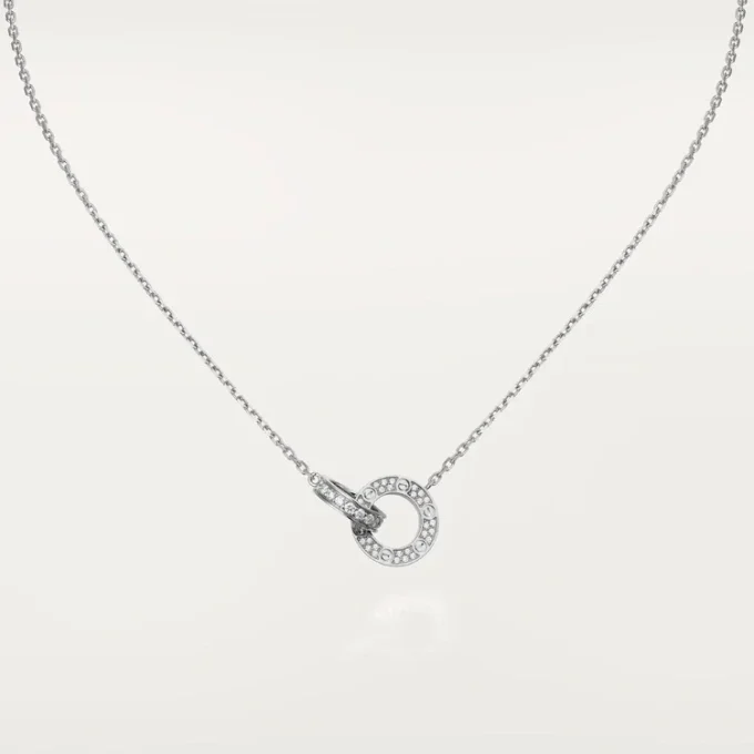 Love-Halskette, mit Diamanten besetzt – Weißgold, Diamanten – Cartier