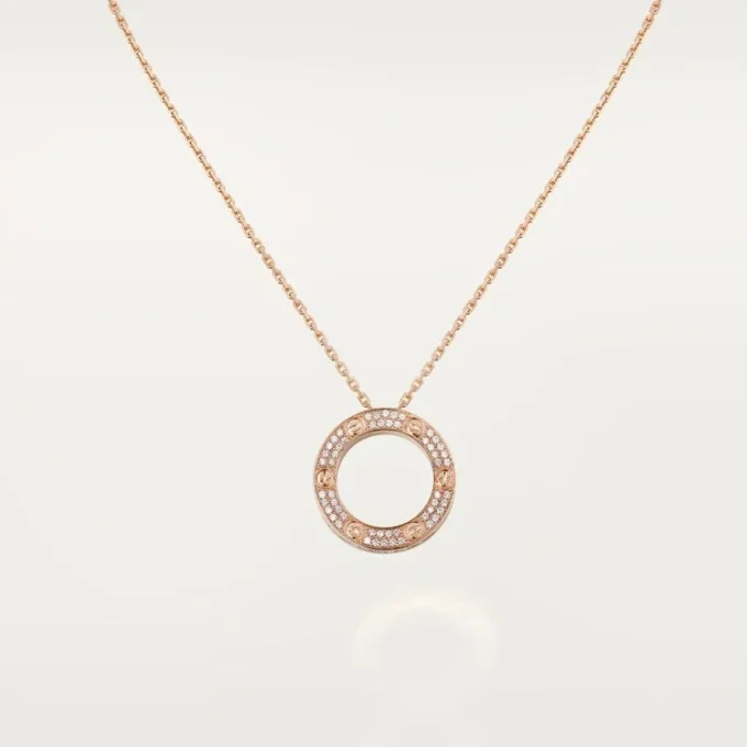 Love-Halskette – Roségold, Diamanten – Cartier