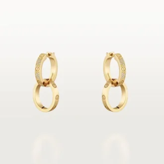 Love Ohrringe, Multiwear, halb pavé-besetzt