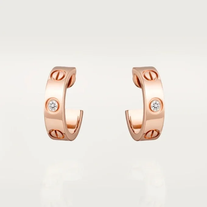Love-Ohrringe – Roségold, Diamanten – Cartier