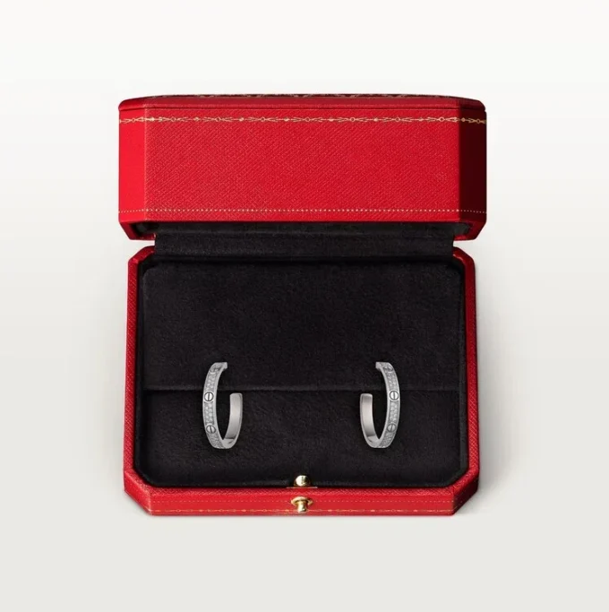 Love-Ohrringe – Weißgold, Diamant – Cartier