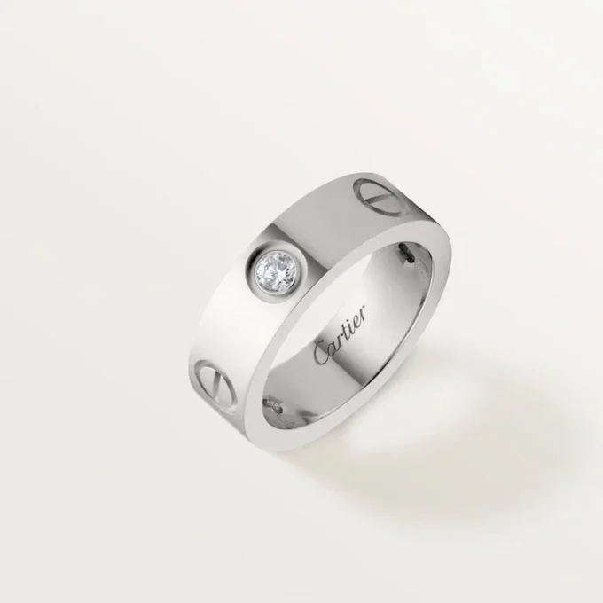 Love Ring, 3 Diamanten – Weißgold, Diamanten – Cartier