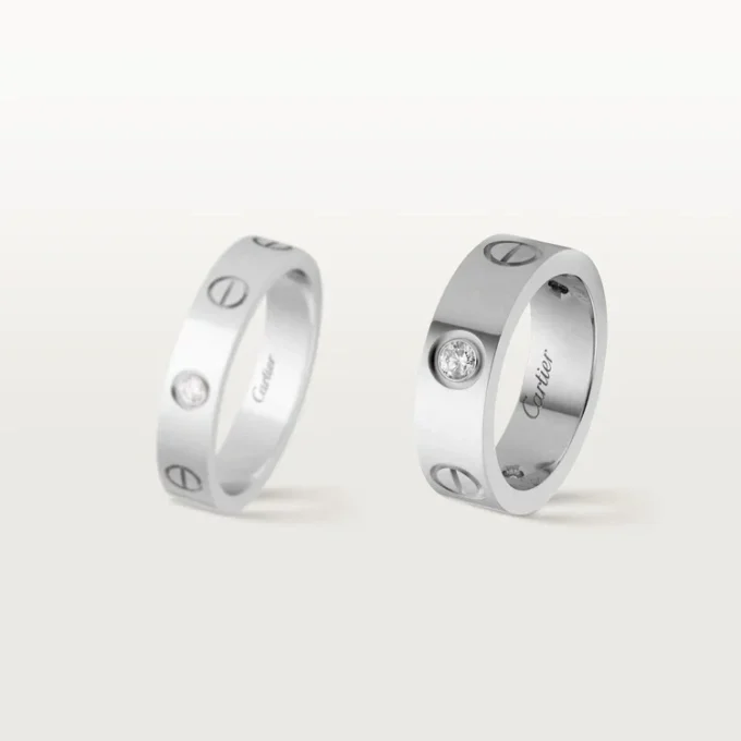 Love Ring, 3 Diamanten – Weißgold, Diamanten – Cartier