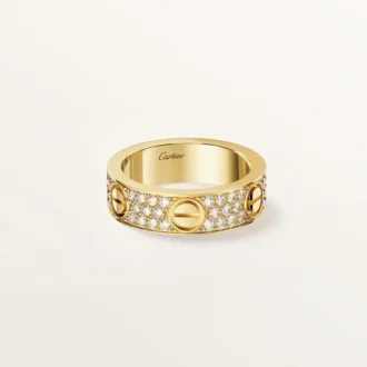 Love Ring, klassisches Modell, pavé-besetzt