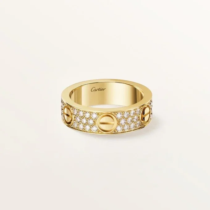 Love Ring, klassisches Modell, pavé-besetzt