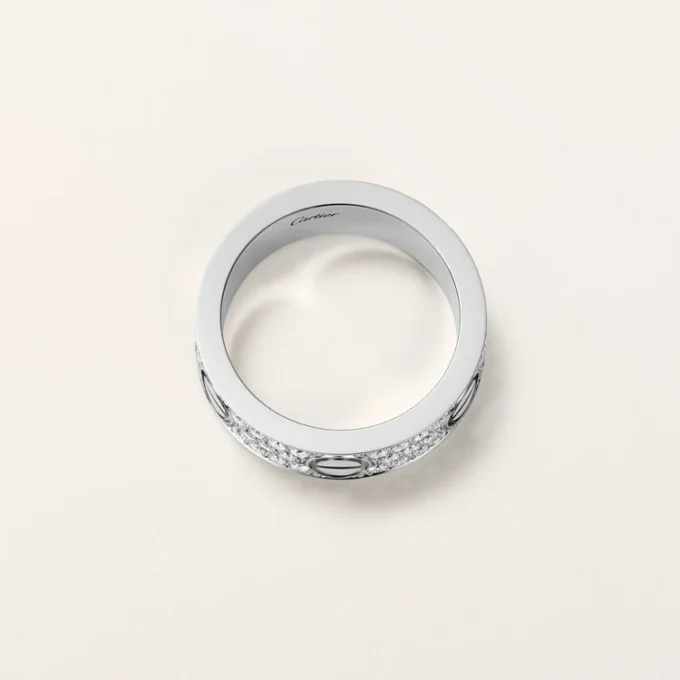 Love Ring, klassisches Modell, pavé-besetzt