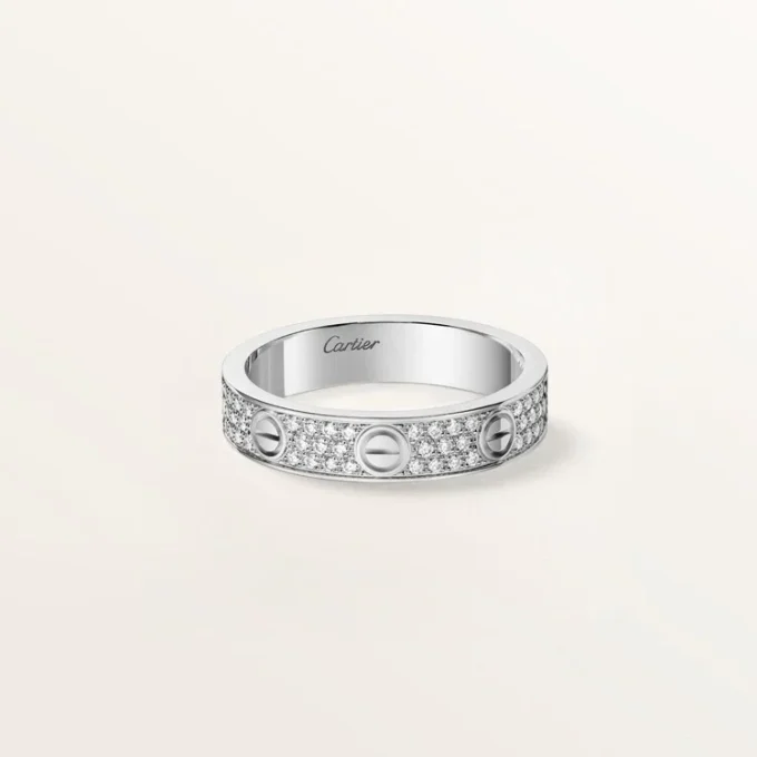 Love-Ring, kleines Modell, mit Pavé-Fassung