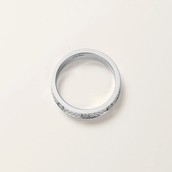 Love-Ring, kleines Modell, mit Pavé-Fassung