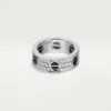 Love Ring, mit Diamanten besetzt, Keramik – Weißgold, Keramik, Diamanten – Cartier