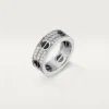 Love Ring, mit Diamanten besetzt, Keramik – Weißgold, Keramik, Diamanten – Cartier