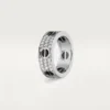 Love Ring, mit Diamanten besetzt, Keramik – Weißgold, Keramik, Diamanten – Cartier