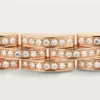 Maillon Panthere Armband, dreireihig, pavé-besetzt