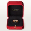 Maillon Panthere Dünner Ehering, 2 Reihen mit halbem Diamantpavé – Roségold, Diamanten – Cartier