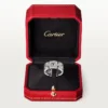 Maillon Panthere Ring, 3 Reihen mit Halbdiamanten – Weißgold, Diamanten – Cartier