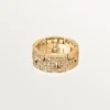 Maillon Panthere Ring, 3 Reihen mit halbem Diamantpavé – Gelbgold, Diamanten – Cartier