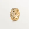 Maillon Panthere Ring, 3 Reihen mit halbem Diamantpavé – Gelbgold, Diamanten – Cartier