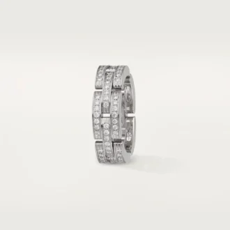 Maillon Panthere Ring, dreireihig, pavé