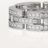 Maillon Panthere Ring, dreireihig, pavé