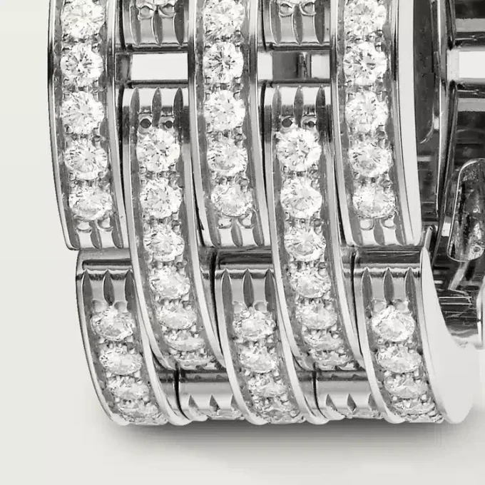 Maillon Panthere Ring, fünfreihig, pavé-besetzt