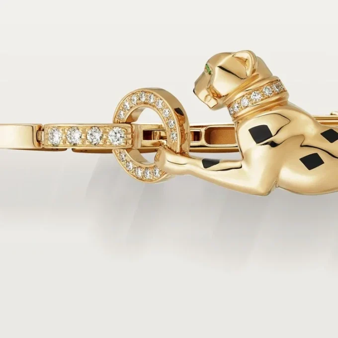 Panthere De Cartier Armband – Gelbgold, Lack, Diamant, Tsavorit-Granat, Onyx – Cartier