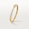 Panthere de Cartier Armband, kleines Modell, halb mit Diamanten besetzt