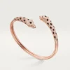 Panthere de Cartier Armband, kleines Modell, halb mit Diamanten besetzt