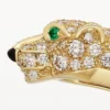 Panthere de Cartier Armband, kleines Modell, halb mit Diamanten besetzt