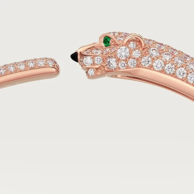 Panthere De Cartier Armband, kleines Modell, mit Pavé-Fassung