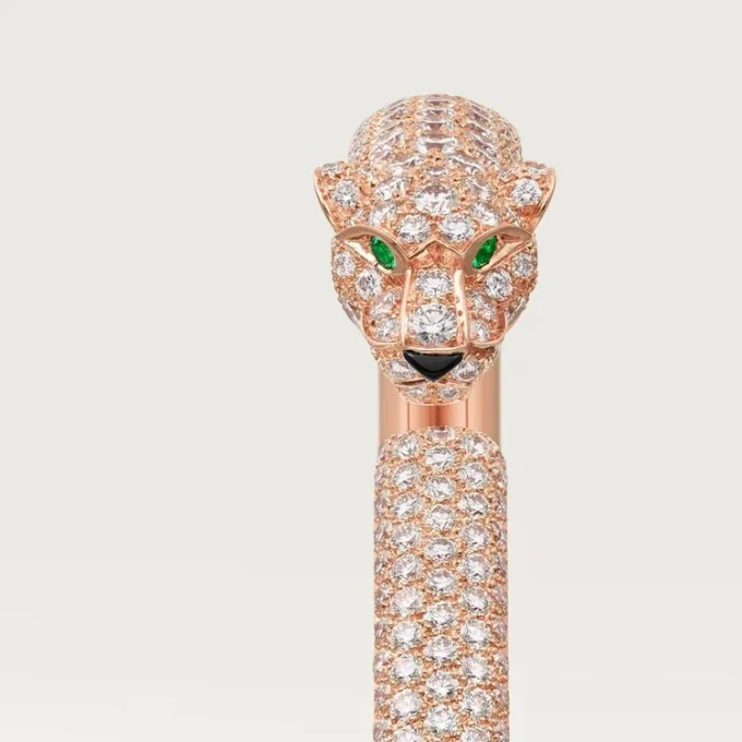 Panthere De Cartier Armband, kleines Modell, mit Pavé-Fassung