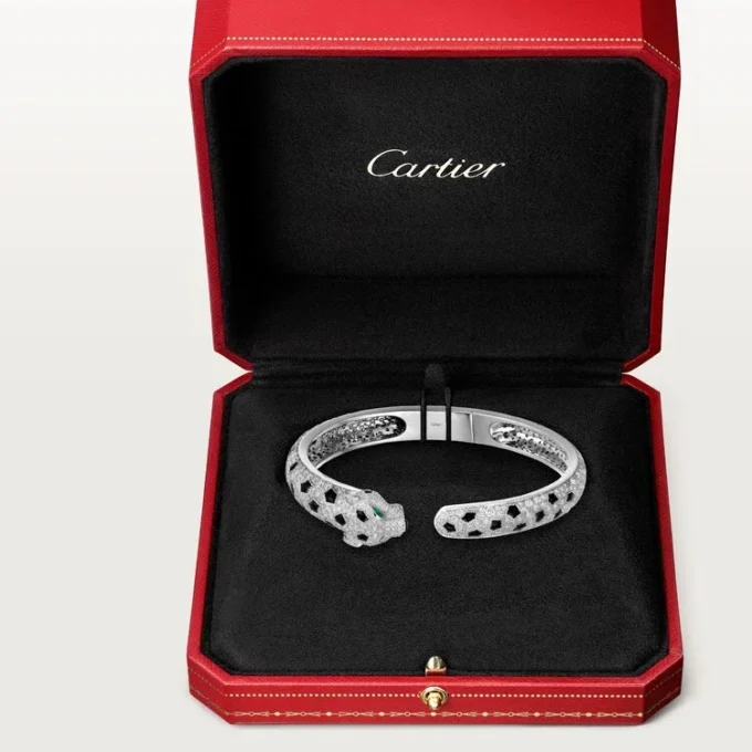 Panthere de Cartier Armband, mittleres Modell, pavé-besetzt