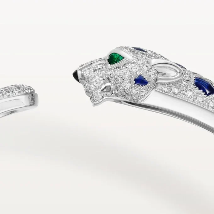 Panthere de Cartier Armband, mittleres Modell, pavé-besetzt