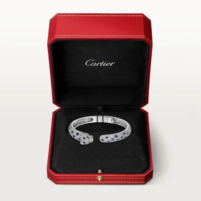 Panthere de Cartier Armband, mittleres Modell, pavé-besetzt