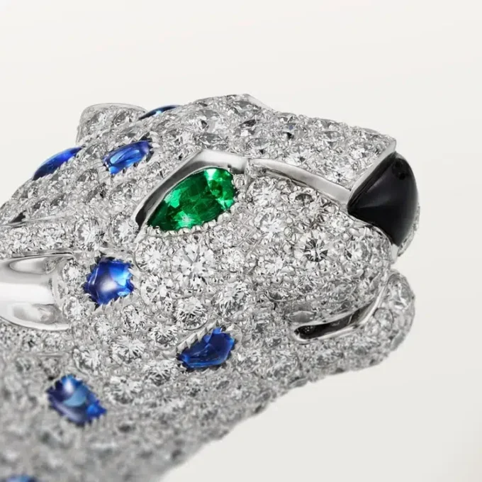 Panthere de Cartier Armband, Saphir, pavé