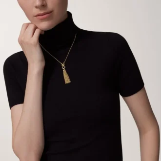 Panthere De Cartier Halskette – Gelbgold, schwarzer Lack, Tsavorit-Granate, Onyx, Diamanten – Cartier