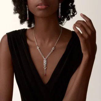 Panthere de Cartier Halskette, Rubellit, Pavé