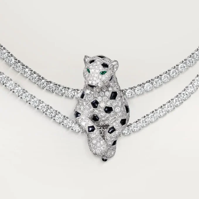 Panthere de Cartier Halskette, vielseitig tragbar, mit Pavé-Fassung