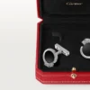 Panthere De Cartier Manschettenknöpfe – Rhodiniertes Weißgold, Diamanten, Smaragde, Onyx – Cartier