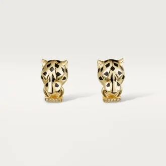 Panthere de Cartier Ohrringe – Gelbgold, Lack, Diamanten, Tsavorit-Granate, Onyx – Cartier
