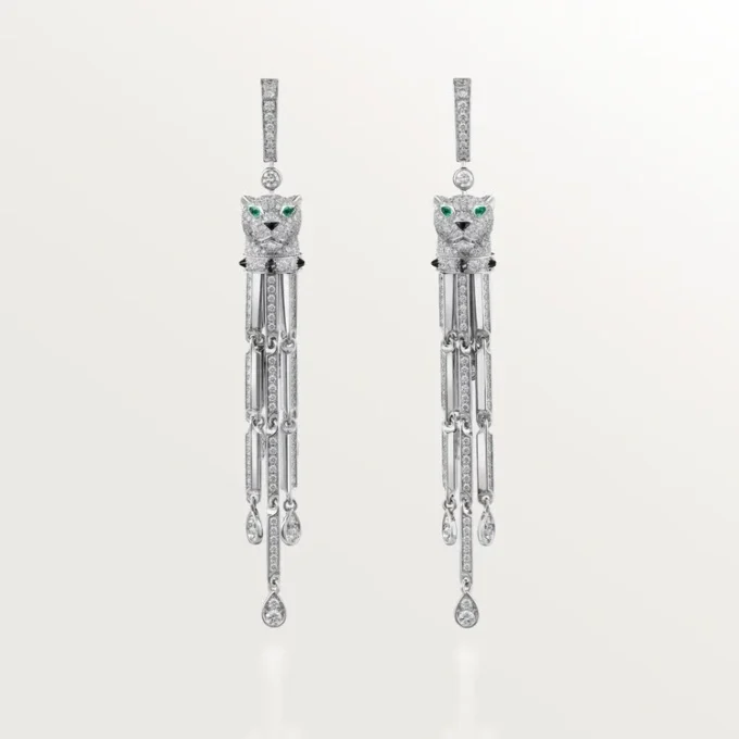 Panthere De Cartier Ohrringe, pavé-gefasst