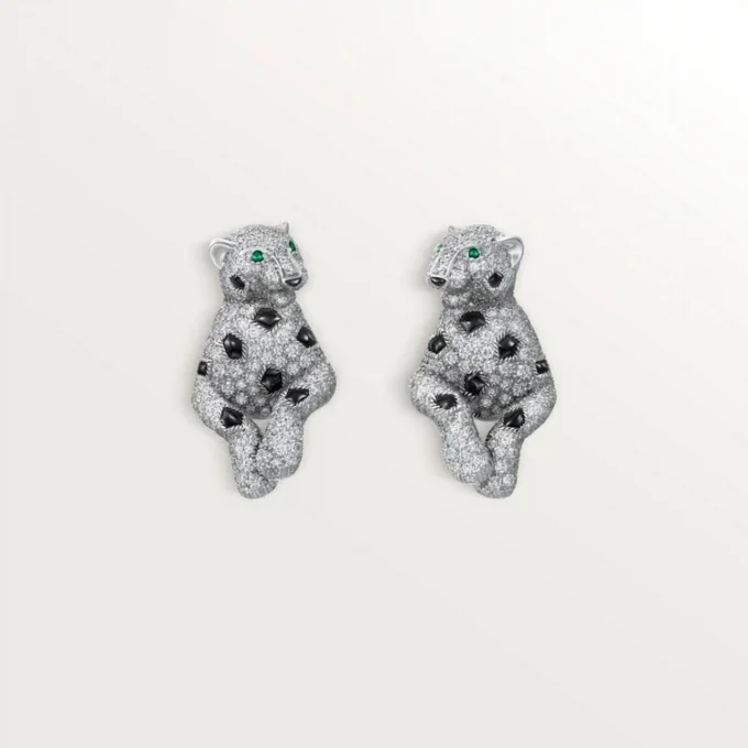 Panthere De Cartier Ohrringe, pavé-gefasst