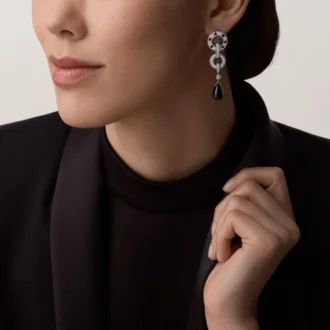 Panthere De Cartier Ohrringe, pavé-gefasst