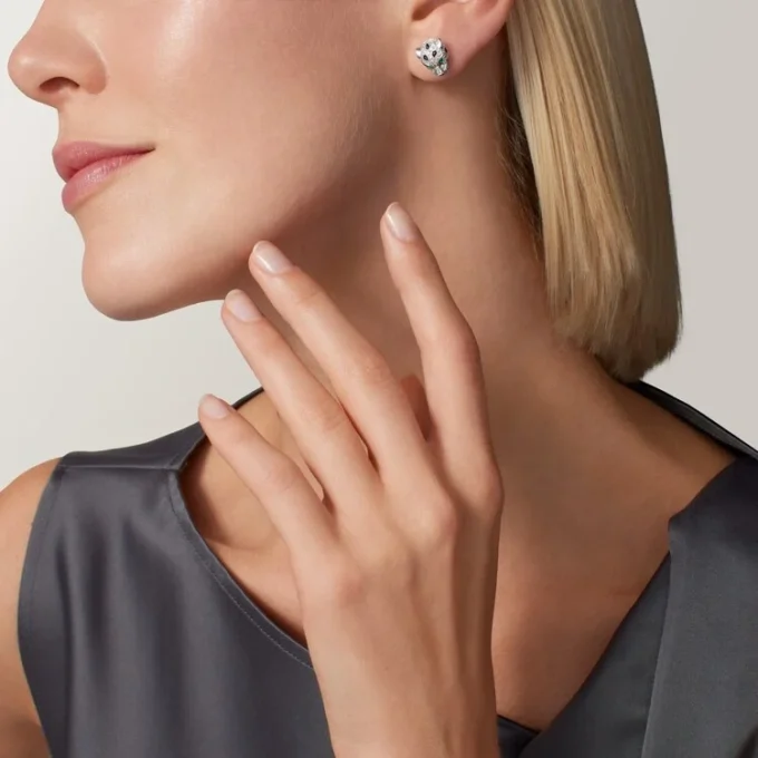 Panthere De Cartier Ohrringe, pavé-gefasst