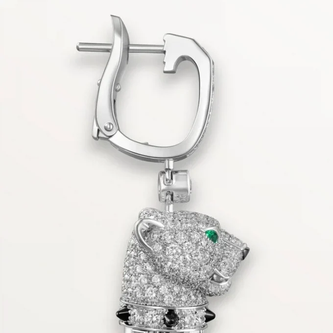Panthere De Cartier Ohrringe, pavé-gefasst